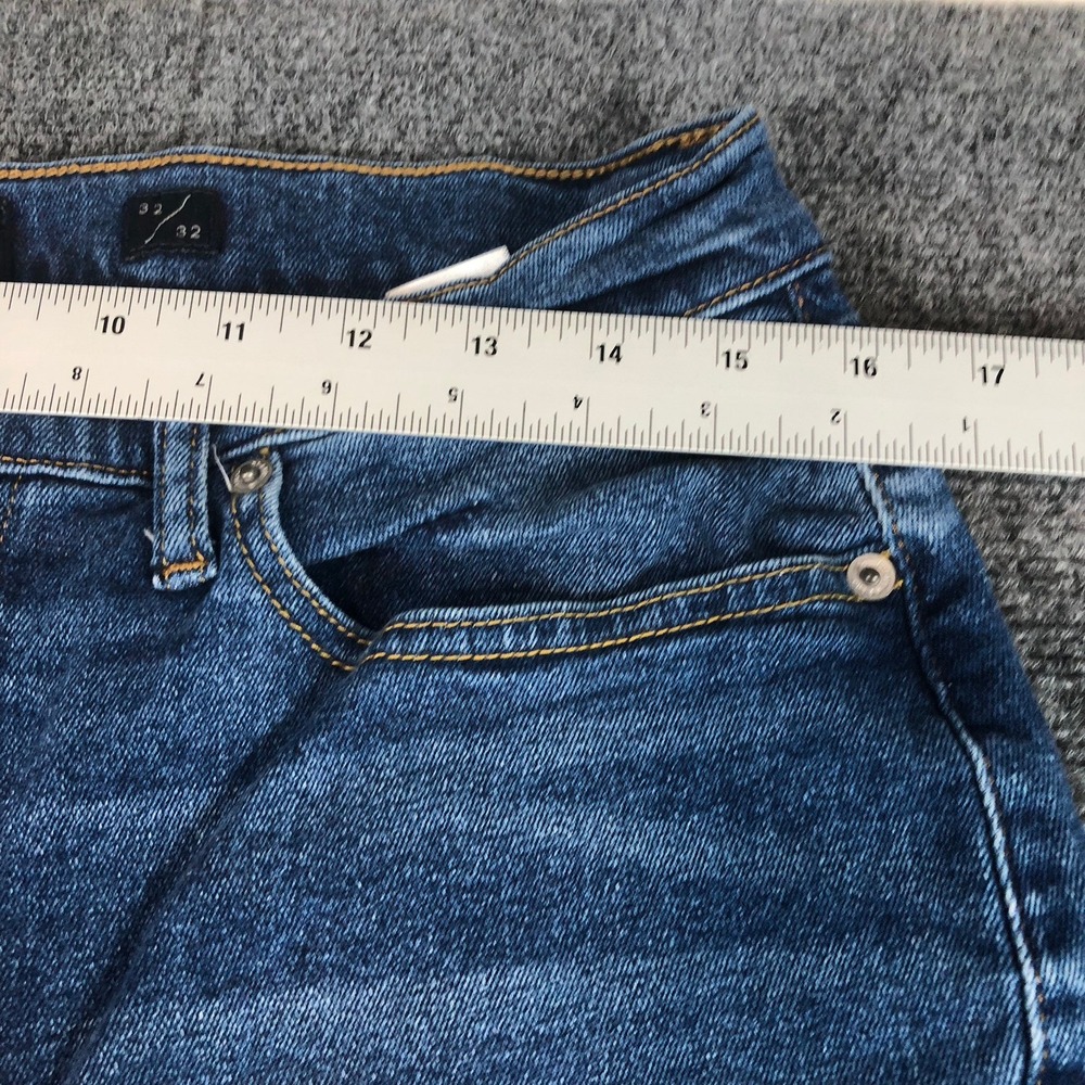 Lucky Brand 410 Athletic Slim Jeans Men's 32x32 Distressed Ripped Blue Denim - Picture 8 of 14